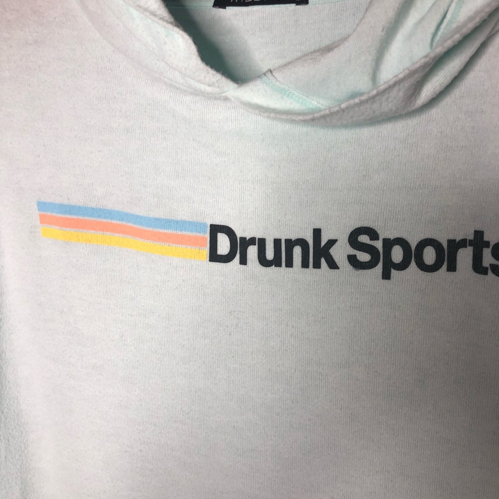 NWOT Wildfox Drunk Sports Hooded Pullover - Picture 4 of 5